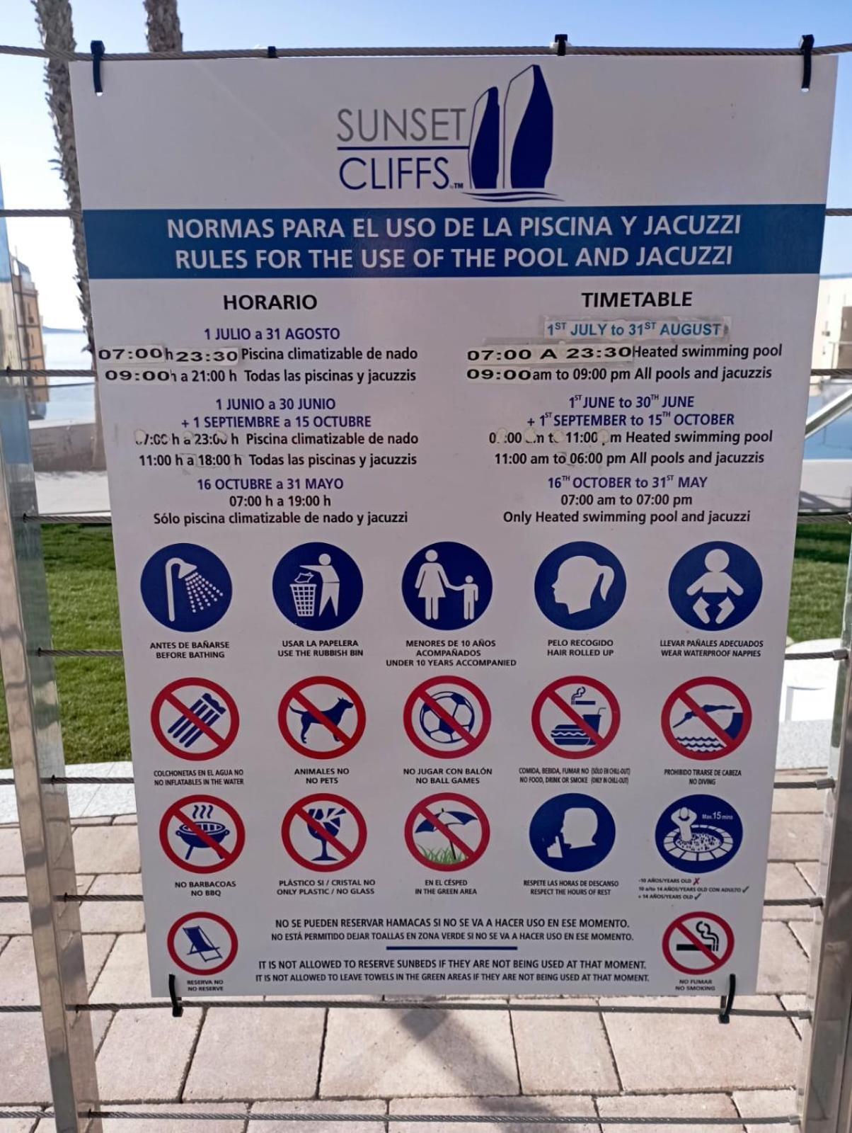 Sunset Cliffs Sea View Apartments 貝尼多姆 外观 照片